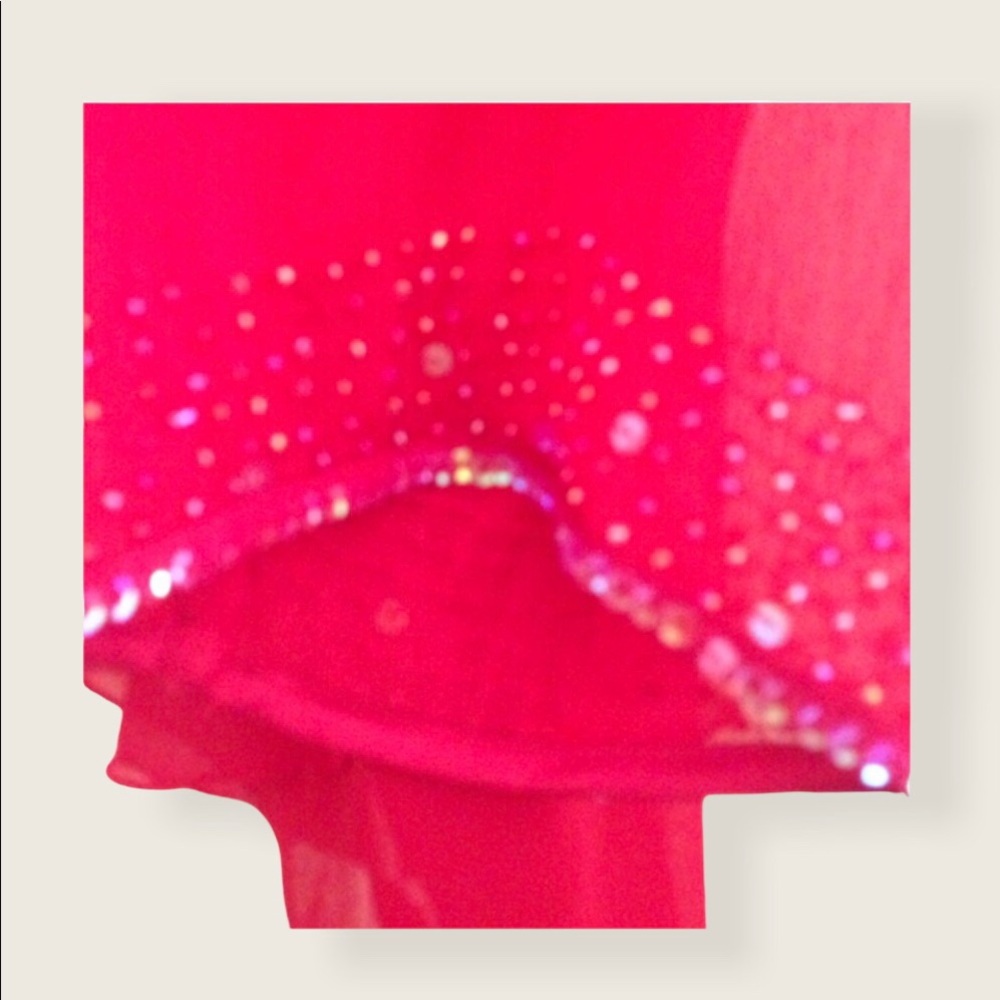 🔴 Red Two Layers Sheer Top - Picture 3 of 3